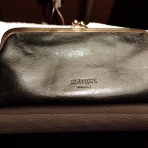 Margot New York Black Leather Clutch